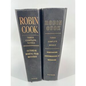Two Robin Cook Three Complete Novels Hardcover Set Black Purple Red Books
